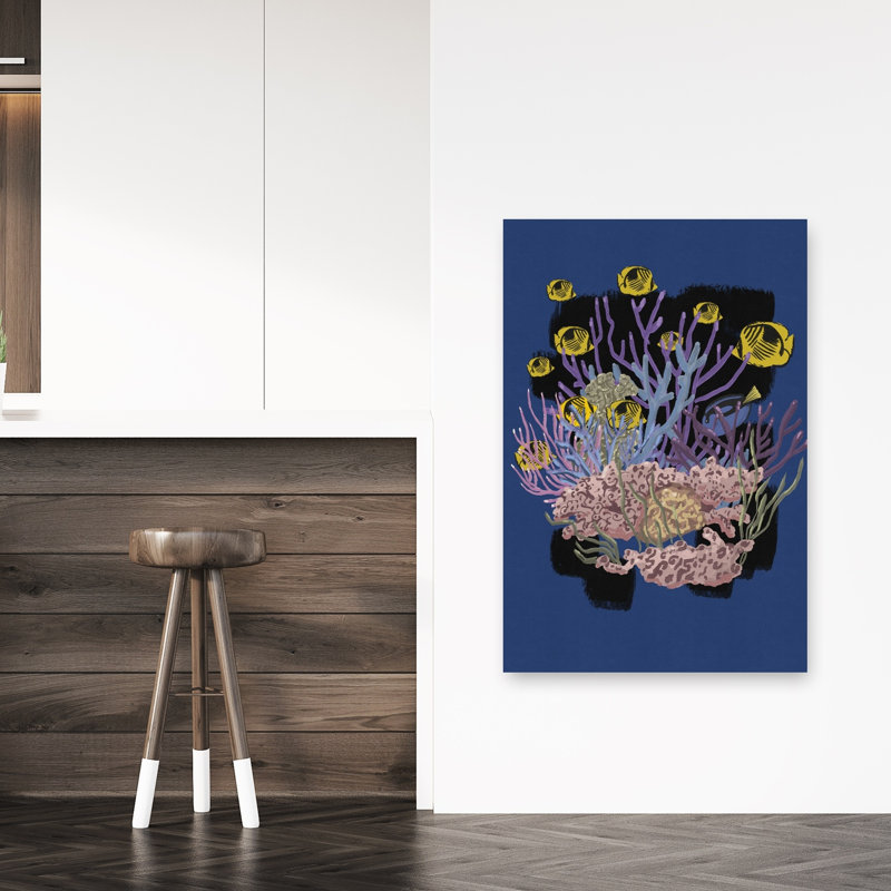 «Vibrant Reef Fish», impression d'art mural nature, H 48 po x l 32 po
