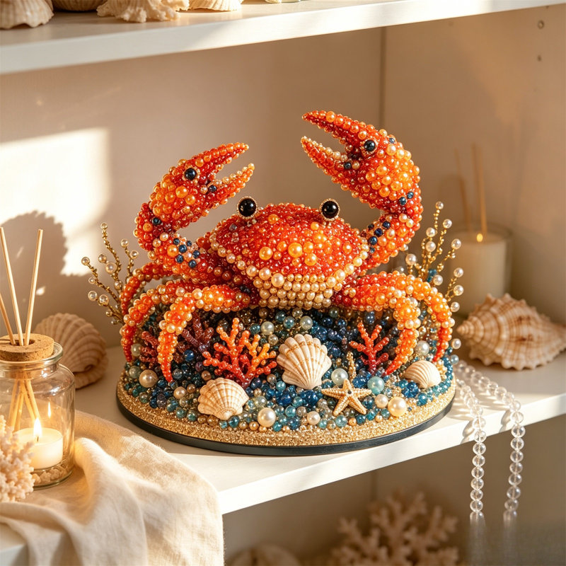 Ensemble de perles de la série Poissons rouges Océans en PVC, de profondeur