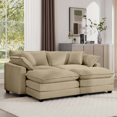 Tan Corduroy With , Comfort For Home Two , Provide A Comfy Seating Experience