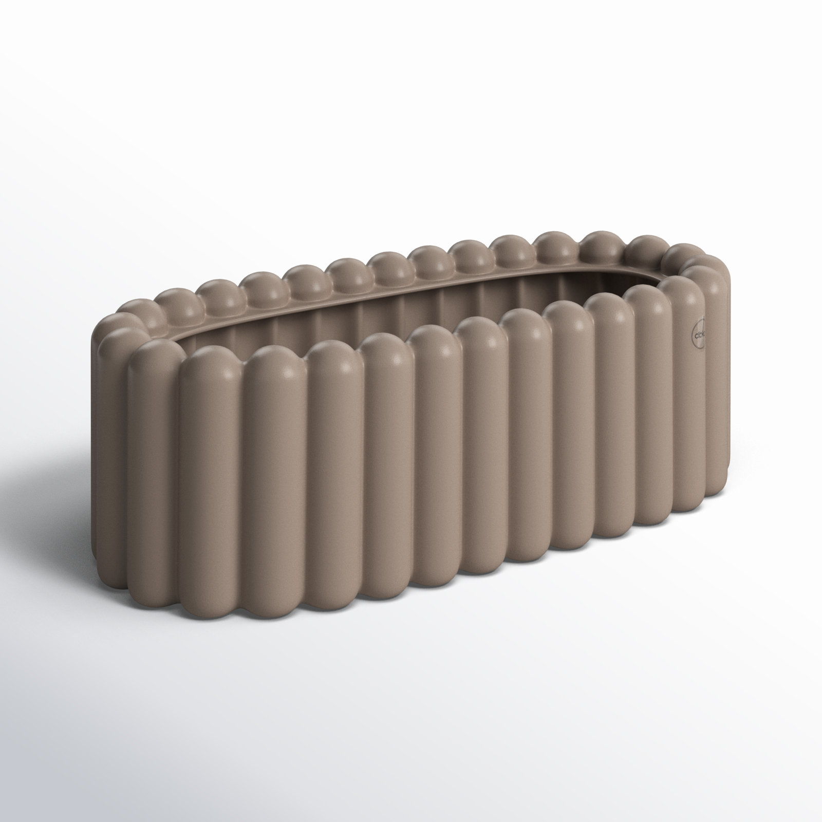 Ceramic Table Vase, Brown, 5.71" H x 14" W x 2" D