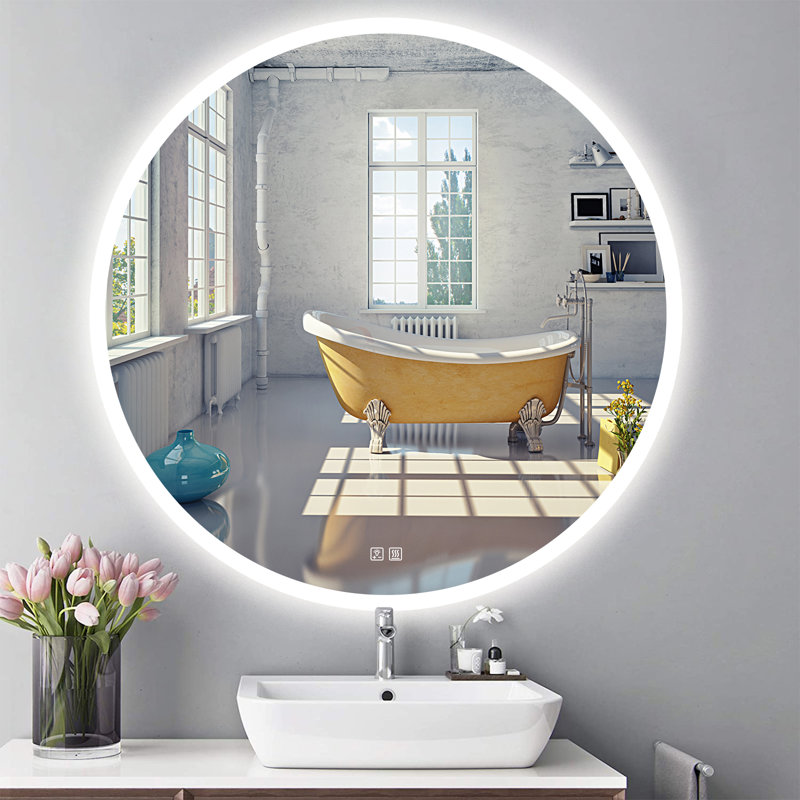 Naliyah Round Wall Mirror, 48" x 48"