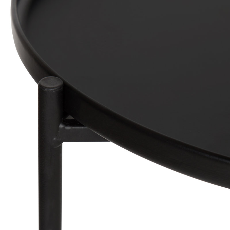 Gwynn Tray Top Nesting Tables, Black Top/Black Base