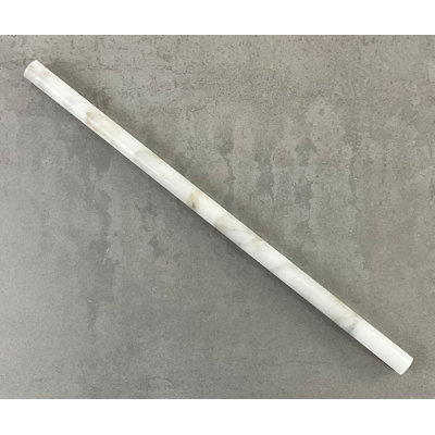 12'' L x 0.5'' W Marble Round Tile Trim