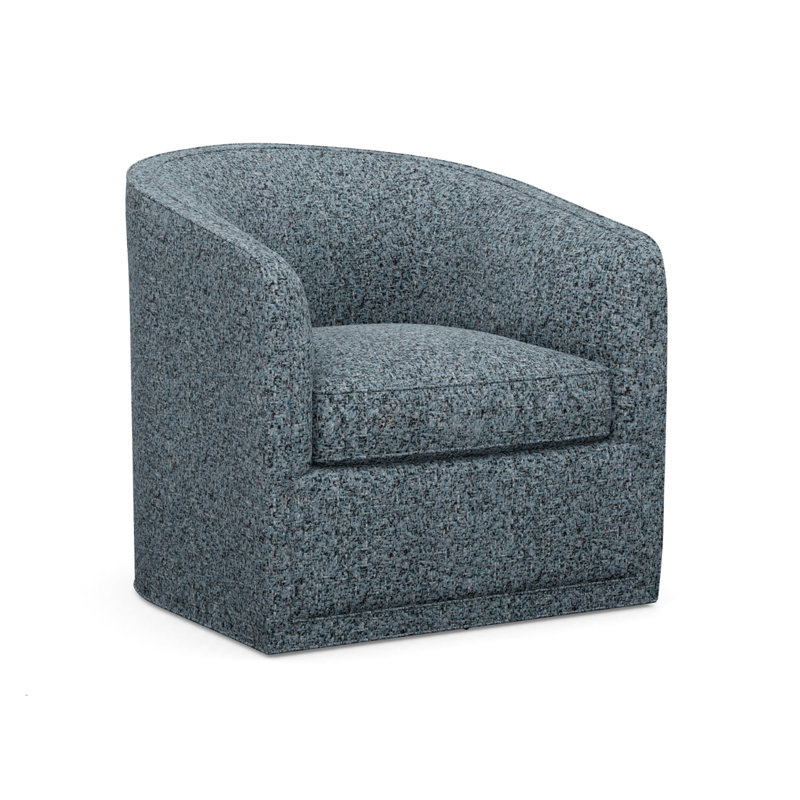 Los Altos Swivel Barrel Chair, Blue/Aqua