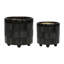 Ensemble de 2 pots à fleurs en céramique texturée noir brillant pour plantes d'intérieur et d'extérieur-125533858