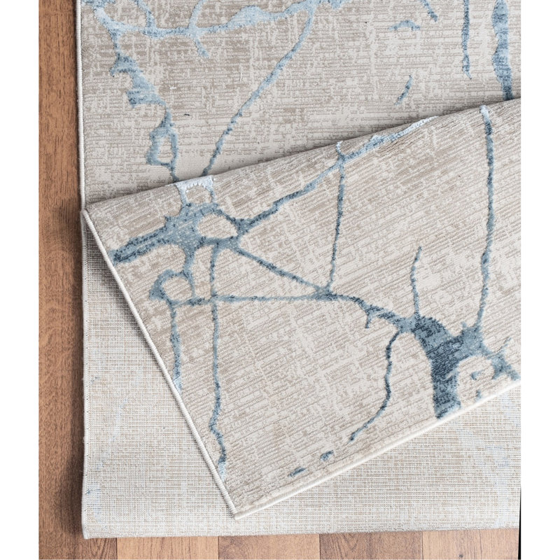 Tapis d'art moderne 2 pi 7 po X 3 - 100%, teinture 2,58 7,25, sensation douillette
