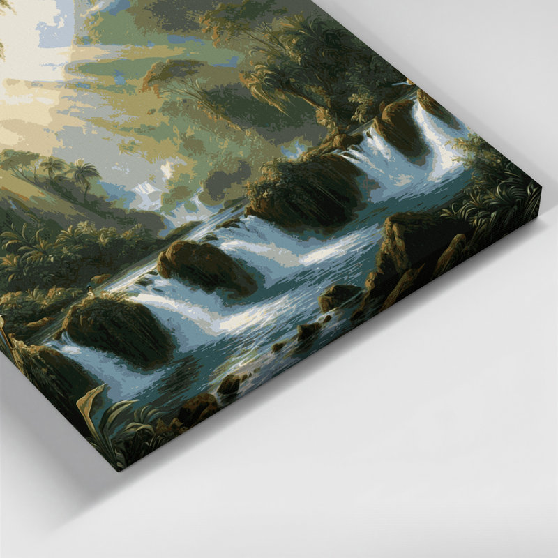 Art mural sur toile, villes, Dominica, vert, H 20 po x l 24 po