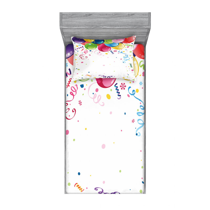 Microfiber Fitted Sheet, Twin Fitted Sheet with 1 Pillowcase