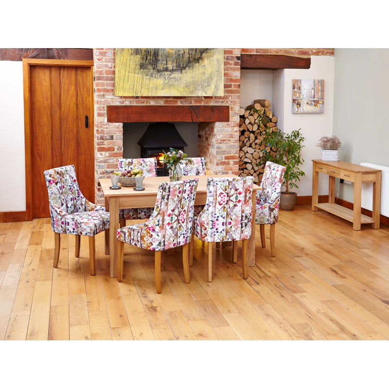 Oscar Oak Solid Wood Dining Table, 80cm H x 150cm W x 90cm D