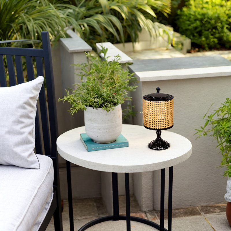 Lampe de table d'extérieur à DEL 15 "à piles intégrée