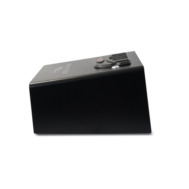 Coffre en acier noir mat avec accès rapide pour gros appareils électroniques - 8,9 po Largeur, hauteur de 7,21 po, profondeur de 12,03 po, profondeur de 8,53 lb, profondeur