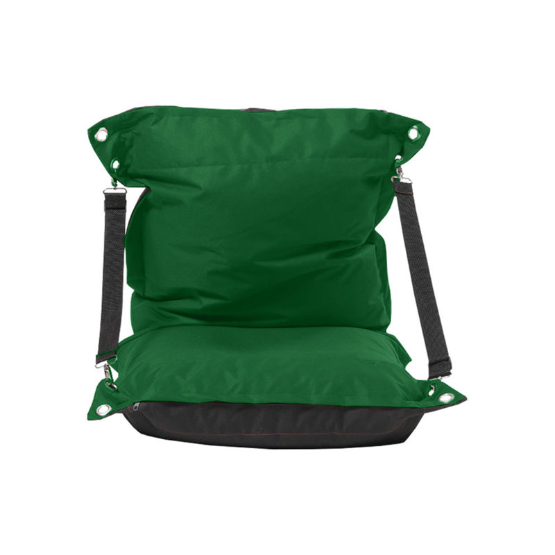 Fauteuil à billes standard pour l'extérieur, 100 % polyester vert / noir