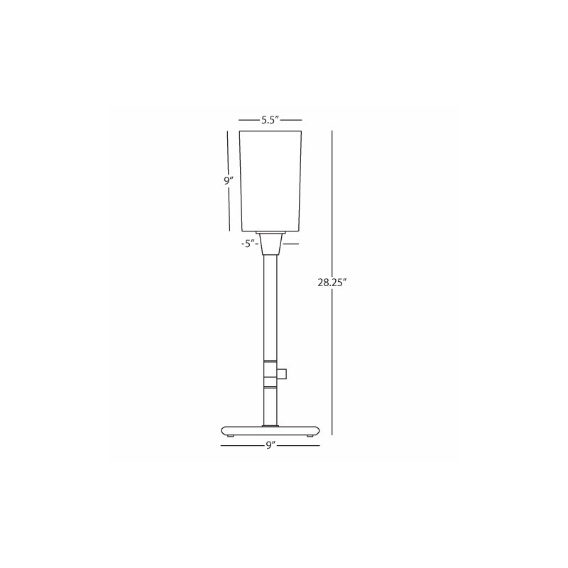 Bandit Buffet Table Lamp, Aged Brass