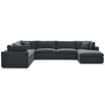 Modway Copper Grove Hrazdan Down-filled Over-stuffed 7-piece Sectional Sofa Set by Modway