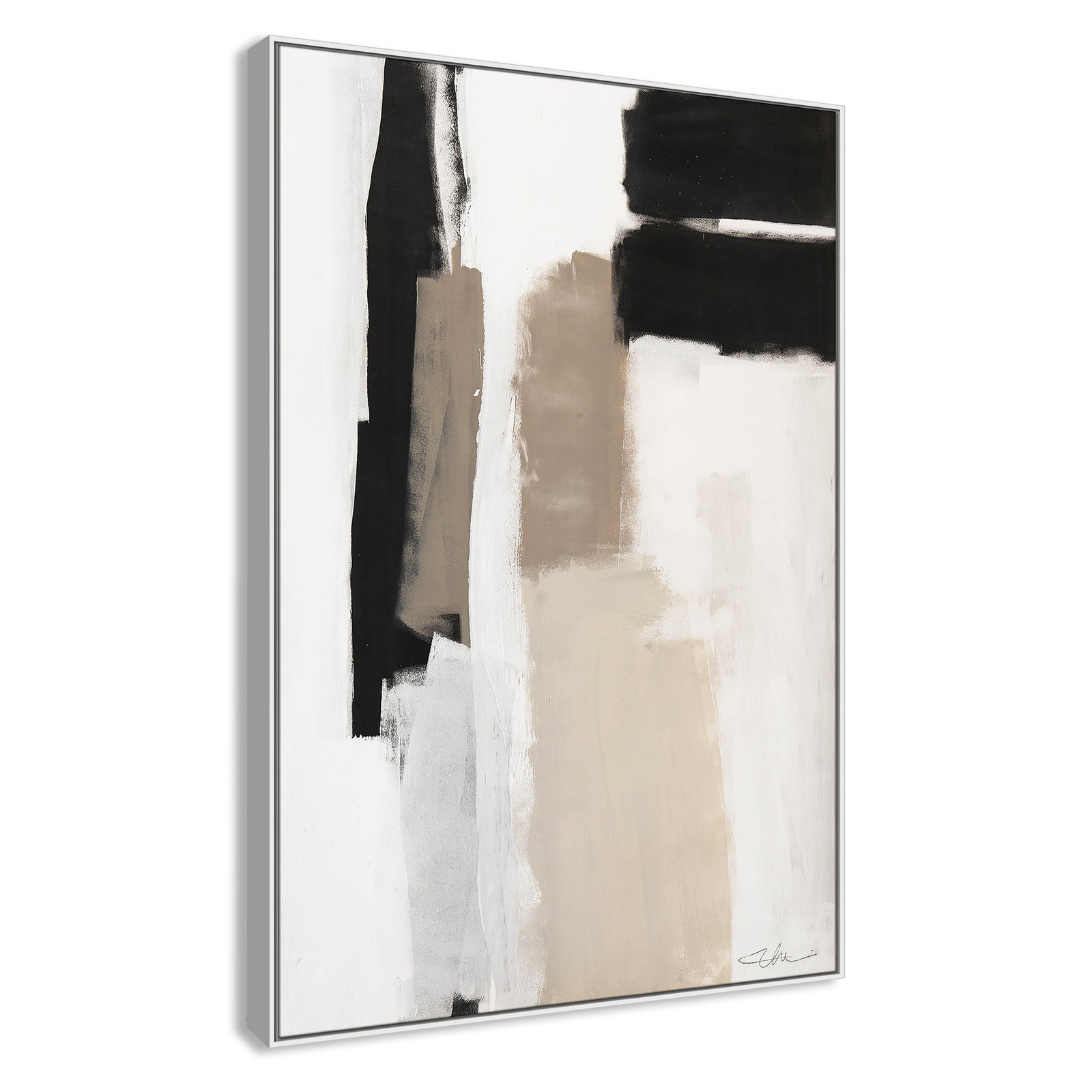 Calvin "Earth Scapes II" Print, 61.5" H x 41.5" W x 2" D, White Floater Framed, No Mat