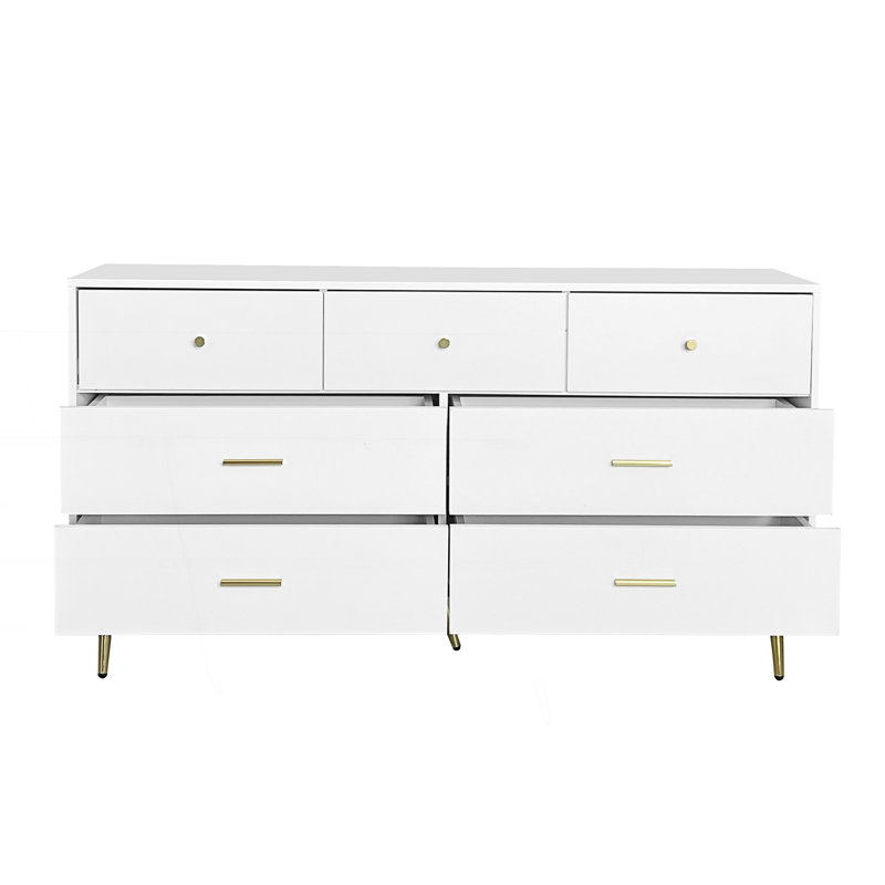 Commode 7 tiroirs, grande commode, armoire d'appoint