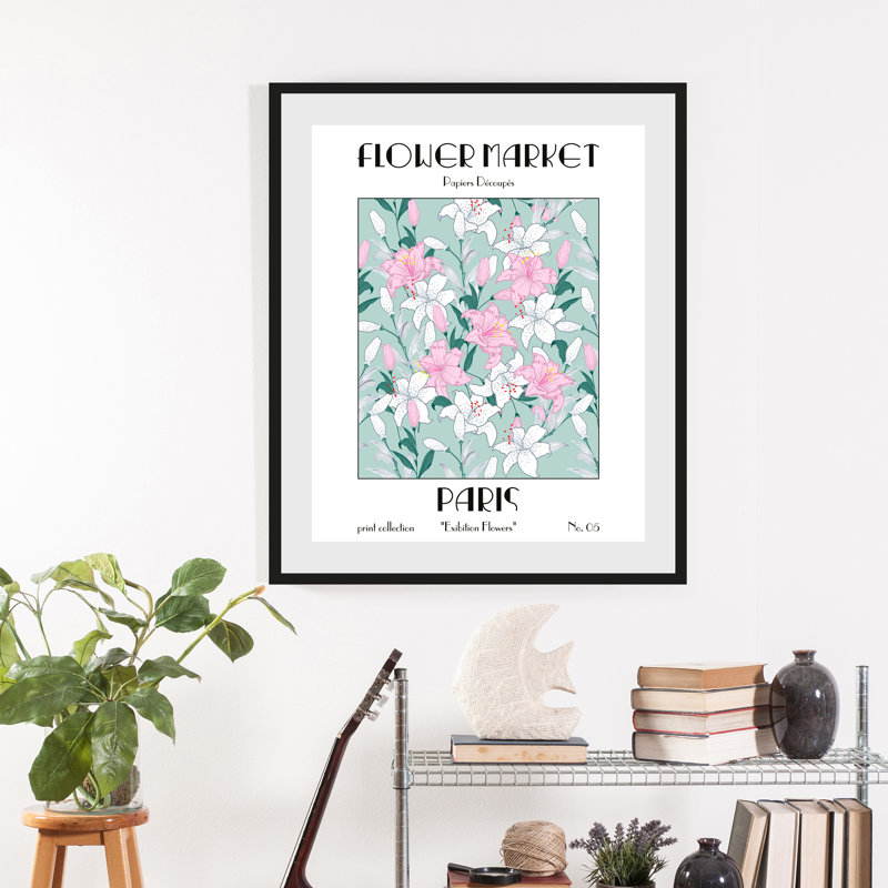 Flowermarket - Single Picture Frame Print, 70cm H x 50cm W