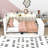 Full Daybed with Shelves,Drawers,LED Light and Desk-463784775