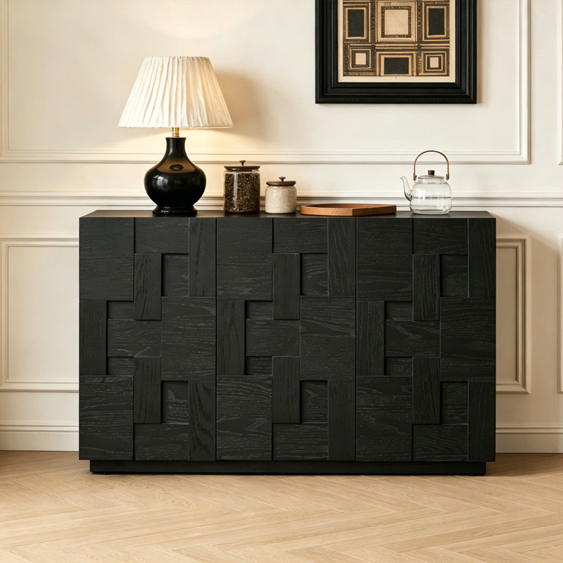 Modern Solid Wood Storage Cabinet