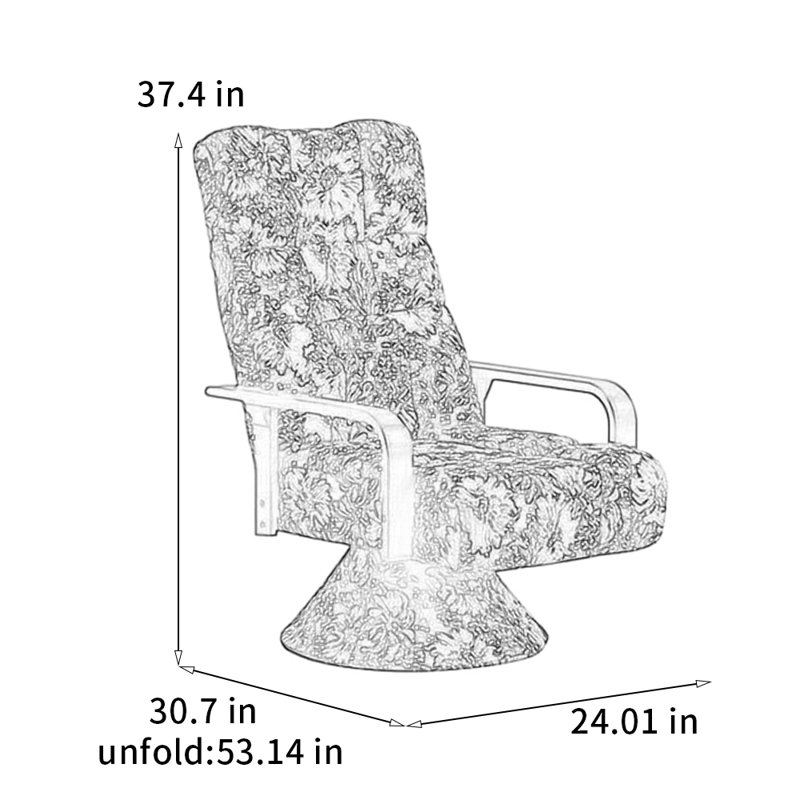 Chaise pivotante réglable en bois massif