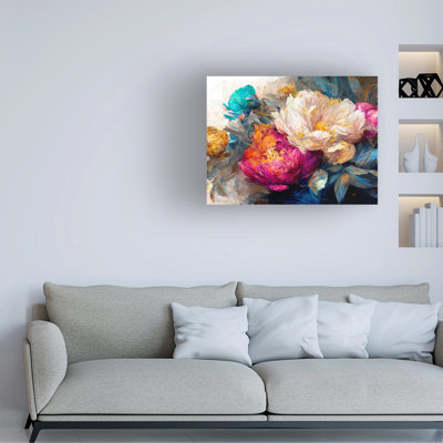 Art sur toile, pivoine bolognaise