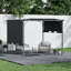 Outdoor Pergola with Adjustable Canopy