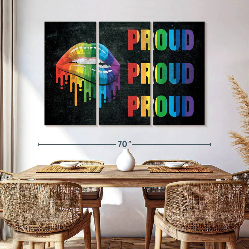 Tergel Rainbow Lips, 42" H x 65" W