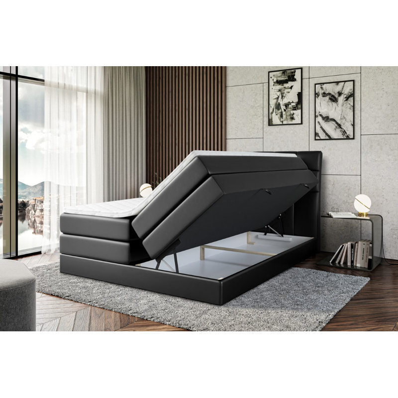 Bueso Bed, 160cm W x 200cm L, Black