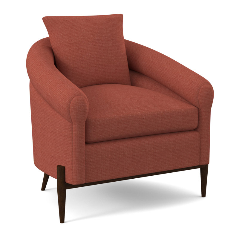 Jaxson Armchair, American Walnut, Filigree Ivory 100% Polyester