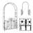 115cm W x 37cm D Iron Arbour Gate with Gate in Black