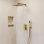  10" High Pressure Rainfall Shower System, Wall Mount Shower Faucet Set with Handheld Spray