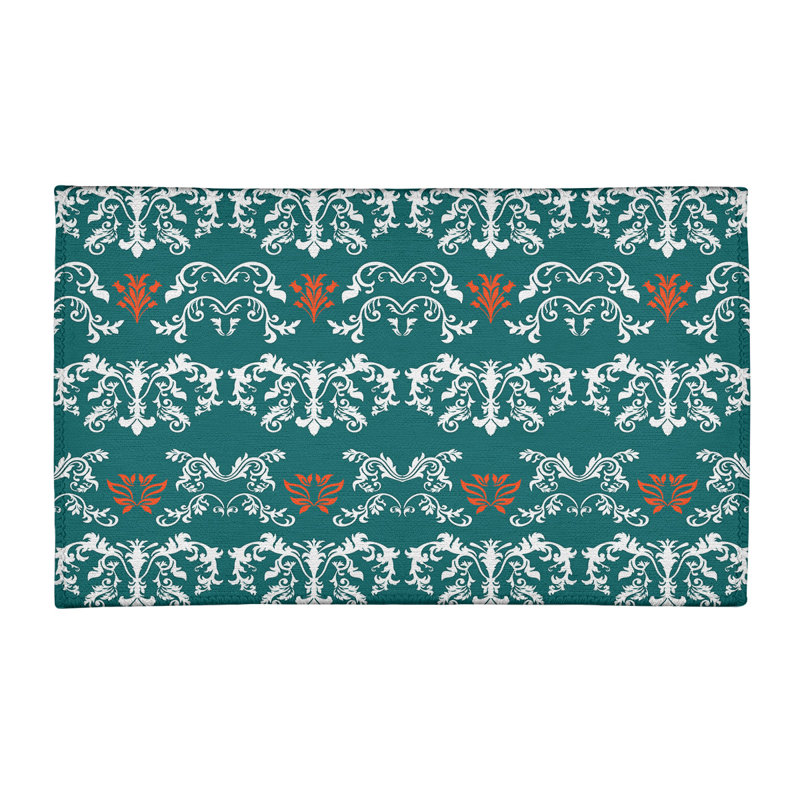 Damask Indoor Rug, Rectangle 3' x 5'