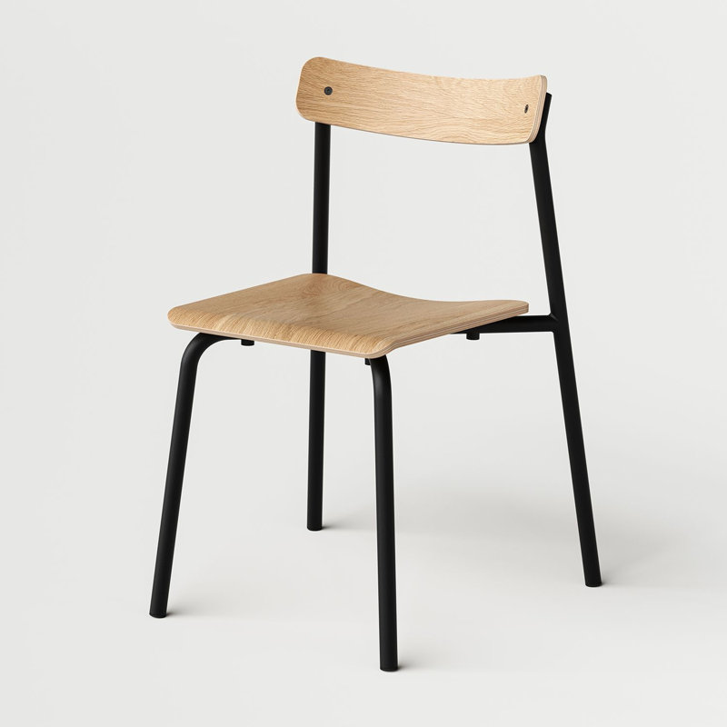 Etude Dining Side Chair, Graphite Black