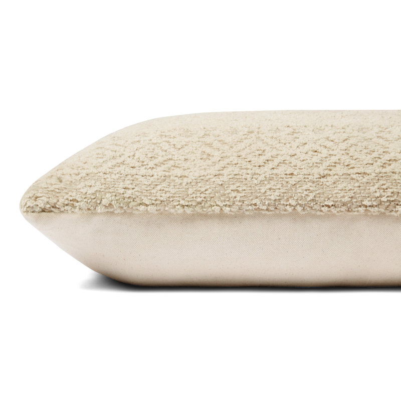 Sand and Ivory Diamond Pattern Lumbar Pillow Cover