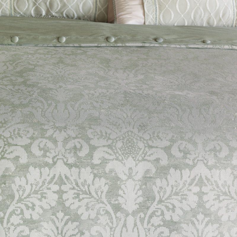 Lourde Glam Cotton Damask Duvet Cover, Twin Duvet Cover + 6 additional pieces