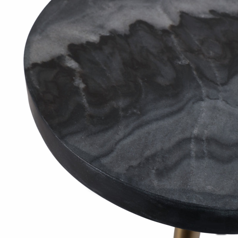 Barrett Tall Marble Table, Dark Gray, 27'' H x 10" W x 10" D