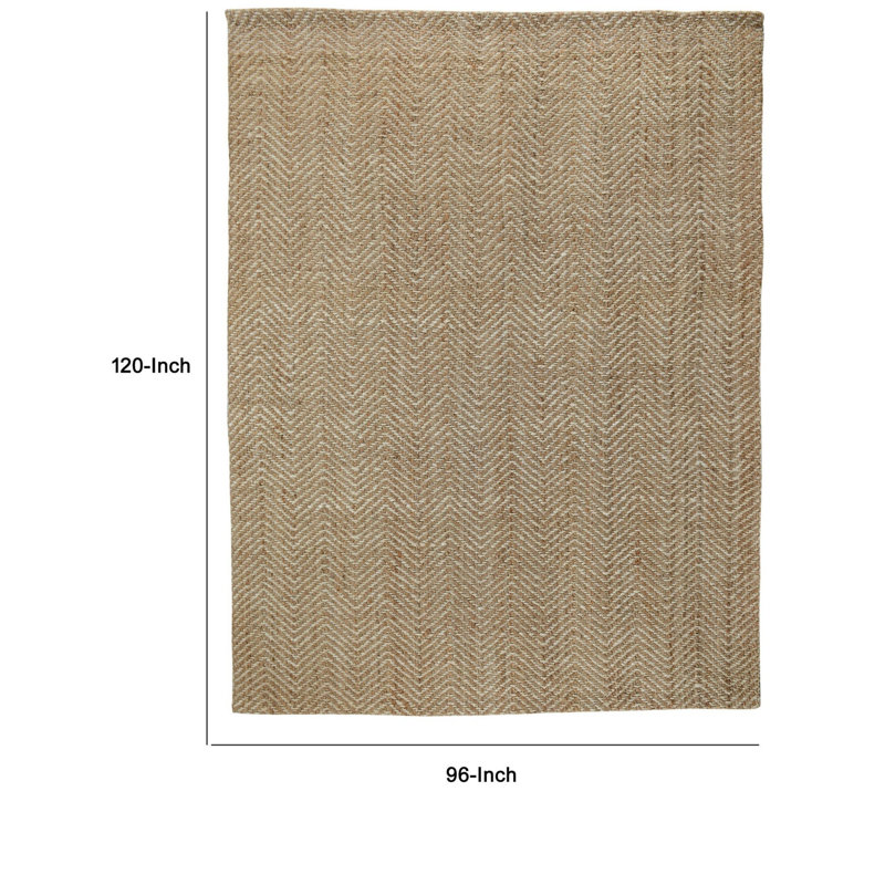 Chevron Hand-Woven Jute Area Rug By Kosas Home, Rectangle 8' x 10'