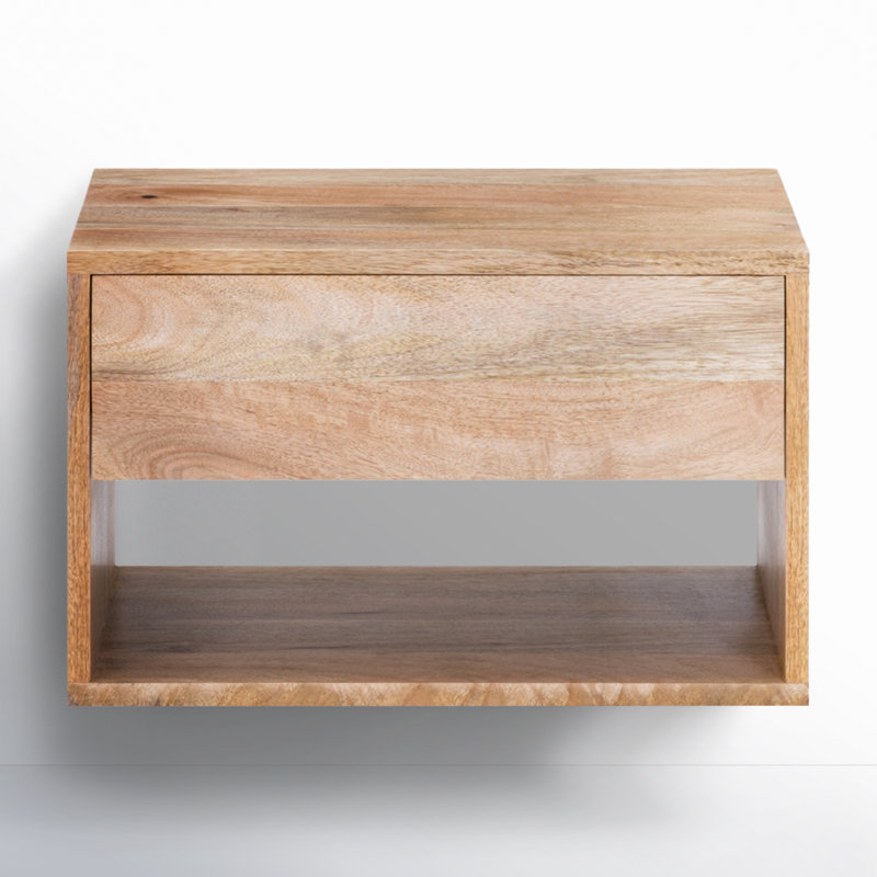Reni 1 - Drawer Solid Wood Floating Nightstand