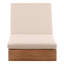 Darlene Teak Wood Outdoor Chaise, Sand