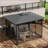Outsunny 10' x 12' Patio Gazebo with Netting, Double Roof Outdoor Gazebo Canopy Shelter, Solid Metal Frame for Garden, Lawn, Backyard, Deck-110298968-110298965
