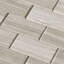 Carreau de mosaïque auto-adhésif en bois naturel gris pierre 11,8 po x 10,8 po Subway-116161016
