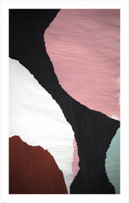 Layered Abstract Design by Cyrille Gulassa — Abstract Wall Art, 12 × 18, Matted Framed Print, White