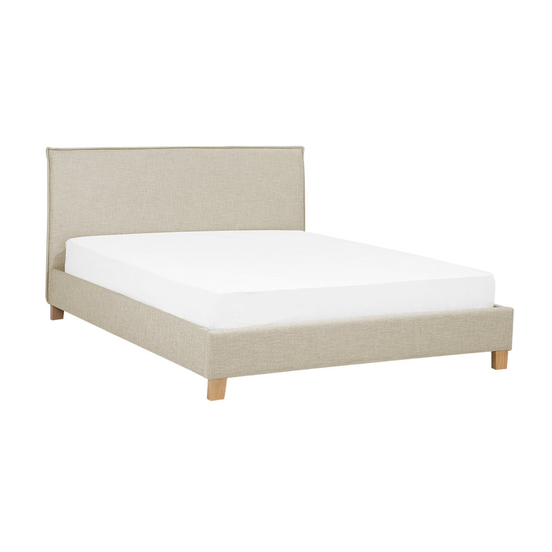 Sennez Upholstered Bed, 180 x 200cm, Natural brown