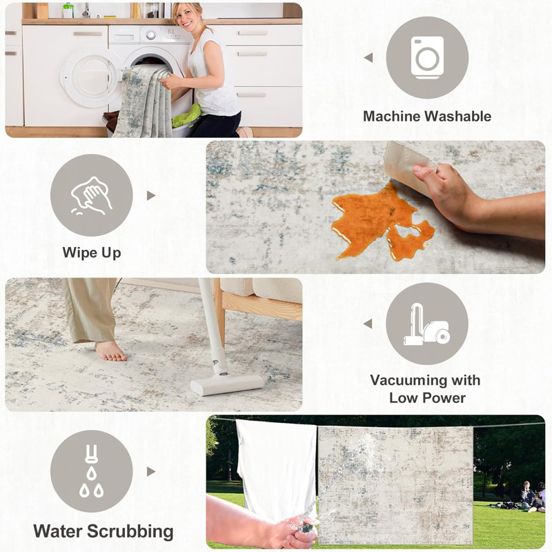 Tapis neutre antidérapant lavable à la machine