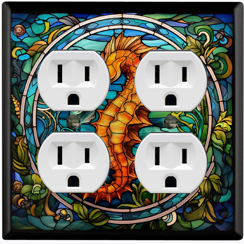 Nature Themed 2 - Gang Duplex Outlet Standard Wall Plate