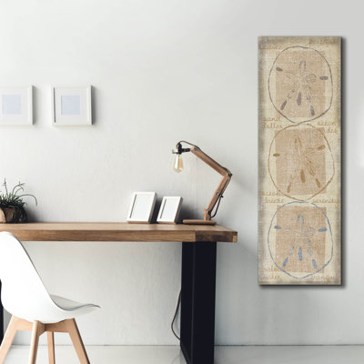  «Sand Dollar» par Erin Clark, art mural sur toile, 20 po x 60 po