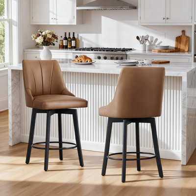 Swivel Upholstered Counter Stool