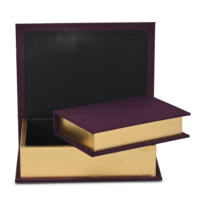 Ensemble de 2 boîtes à livres Aiyanna, Mauve