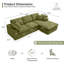 Ensemble de salon modulaire à assise profonde en forme de L avec repose-pieds Compression Boneless-2126524307