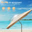 Rectangle Patio Umbrella With Crank Lift And Tilt Function(Patio Umbrella)-2099349413-2099349418